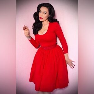 NWT Vixen by Micheline Pitt Troublemaker Swing dress Size L